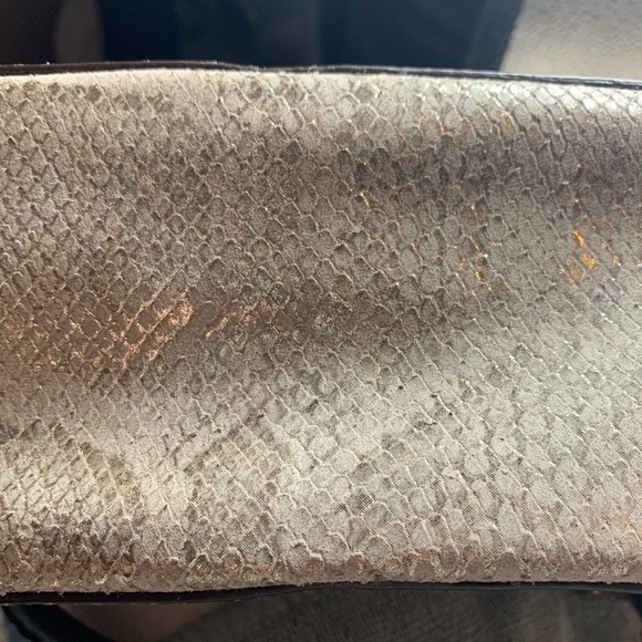 Coach Peyton Rose Gold Metallic Python Print with Gold and Tortoise Hardware - Picture 8 of 14